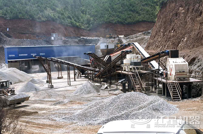 新型干法制砂生產(chǎn)線，破碎硬度較小的物料